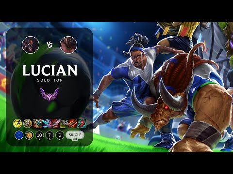 Lucian Top vs Malphite - EUW Master Patch 14.1