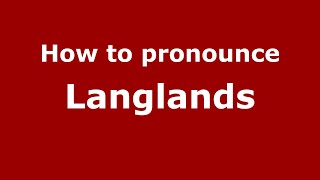 How to pronounce Langlands