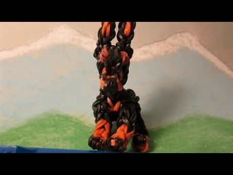 Rainbow Loom Doberman Pinscher Dog or Puppy Charm. 3-D.