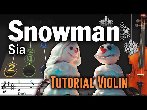 Snowman - Sia | Tutorial Violin | Play Along 🎻