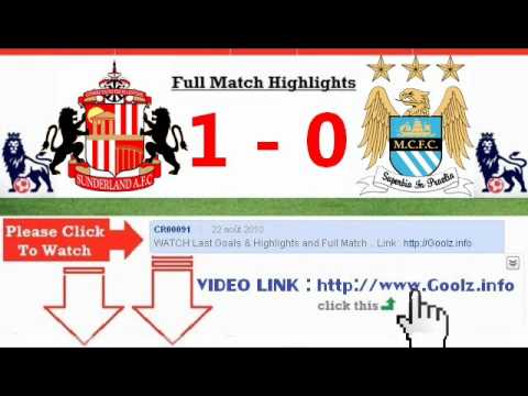 Sunderland 1 - 0 ManchesterCity Darren Bent Penalite