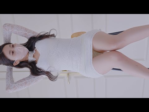 4K 세로룩북 레전드 몸매 화이트 원피스속옷 룩북 underwear LookBook ルックブック레이싱모델 장미 룩북 직캠