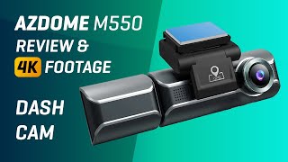 AZDOME M550 - In Depth REVIEW and FOOTAGE - 3 Channel Dash Cam