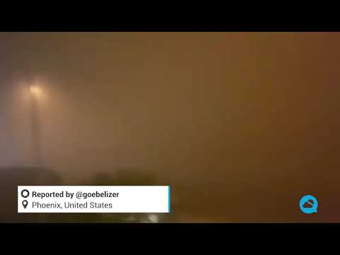 Dust storm in Phoenix, USA