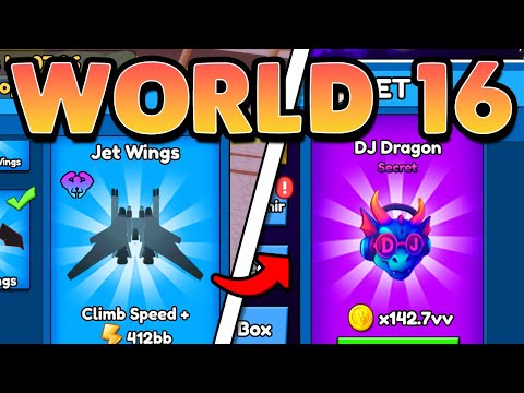 WORLD 16 has the BEST PETS EVER in Climb and Jump Tower!