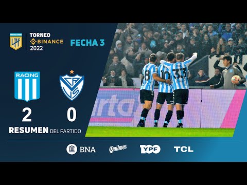 #TorneoBinance | Fecha 3 | resumen de Racing - Vélez