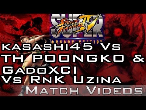 kasashi45 (Honda) Vs TH POONGKO (Seth) & GadoXCI (Cammy) Vs RnK Uzina (Vega) SSF4 AE 2012 720p HD