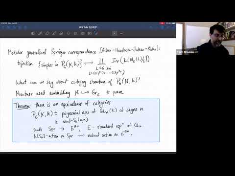 Modular perverse sheaves on symplectic singularities - Tom Braden