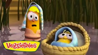 VeggieTales | The Story of Baby Moses 🧺🍼 | Babysitter In Denile
