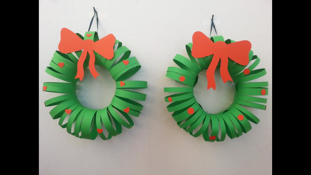 TUTORIAL: GHIRLANDA NATALIZIA di CARTONCINO
