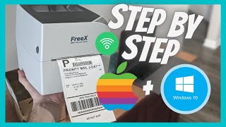 FreeX 4x6 Thermal Printer Step By Step Setup Tutorial | Mac + Windows USB and Wifi Installation