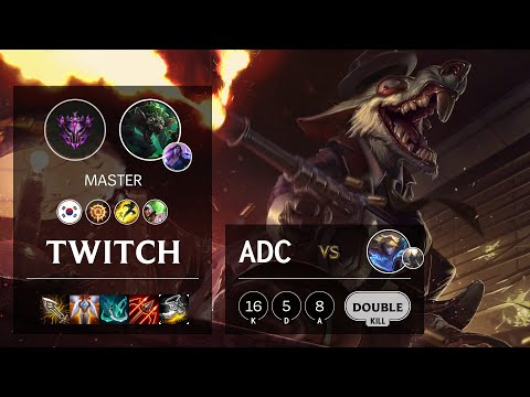 Twitch ADC vs Ezreal - KR Master Patch 10.21