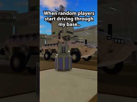 When they drive through my base 💀 #roblox #wartycoon #shorts