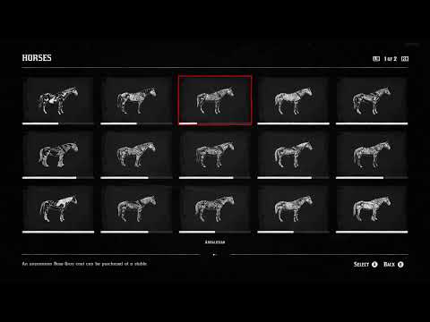 Red Dead Redemption 2: Full Complete List of Compendium 19 Horses - Every Horses/Achievement.