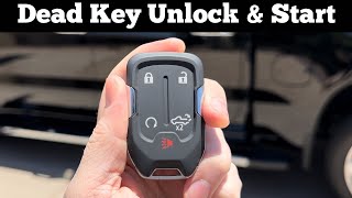 2019 - 2022 GMC Sierra - How to Unlock, Open & Start With Dead Remote Key Fob Battery