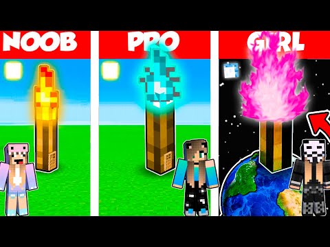 Insane Minecraft Battle: Noob Girl vs Pro-Who Wins?!
