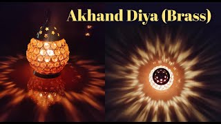 Decorative Diya | Beautiful Akhand Diya | Brass Crystal oil Lamp | Diwali Decoration