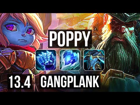 POPPY vs GANGPLANK (TOP) | Rank 1 Poppy, 10/4/18 | TR Challenger | 13.4