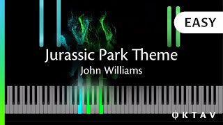 Jurassic Park Theme by John Williams (Easy Piano Tutorial + Sheet Music)