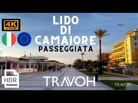Lido di Camaiore Passeggiata | Tuscany, Italy 🇮🇹 🇪🇺 Culture Walking Tour ASMR Ambience 4K HDR Travel