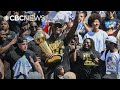 Lu Dort celebrates NBA championship with parade in Montréal-Nord