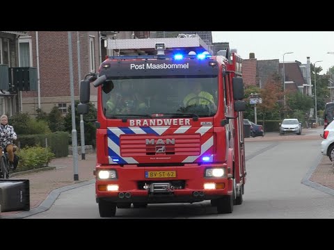Prio 1 TS 08-4531 en OVD-B 08-9092 met spoed naar gaslek in Beneden-Leeuwen