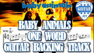 One Word - Baby Animals Guitar Backing Track