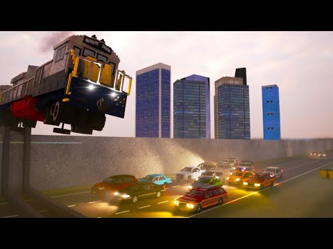 Trains vs Unfinished Railway Crossing - Teardown #902