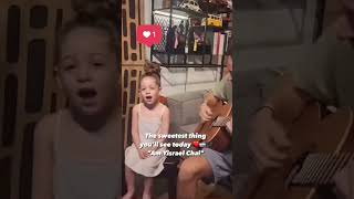 Cutest  video of father and daughter singing Am Yi