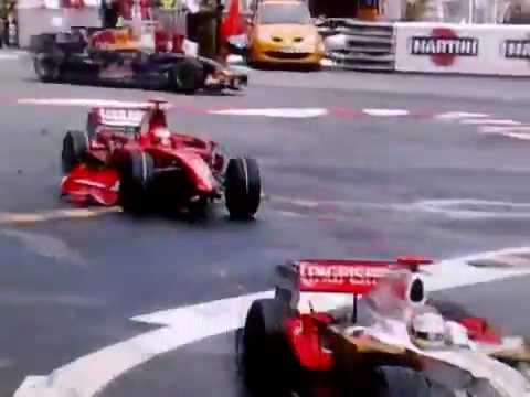 Kimi Räikkönen crash in Monaco 2008