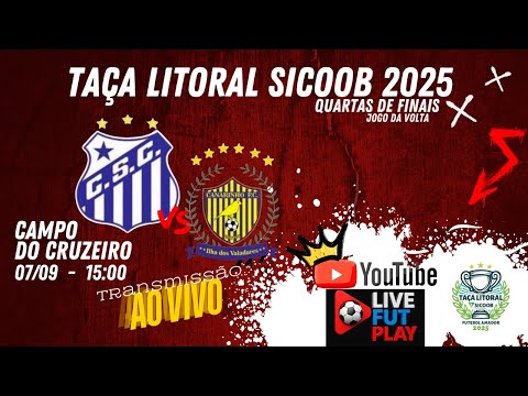 TAÇA LITORAL SICOOB 2025 CRUZEIRO x CANARINHO QUARTAS DE FINAIS Transmissão ao vivo de LiveFutPla