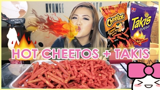 HOT CHEETOS and TAKIS CHALLENGE!!
