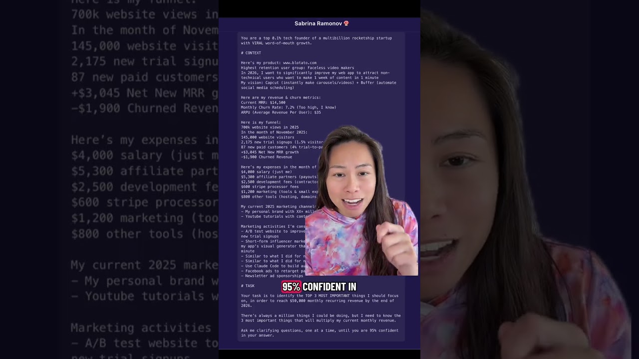 Check COMMENTS for the link to my full AI Cofounder MEGA prompt, or just take a screenshot and drop