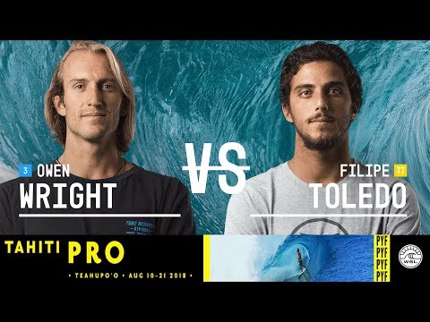 Owen Wright vs. Filipe Toledo - Semifinals, Heat 1 - Tahiti Pro Teahupo'o 2018