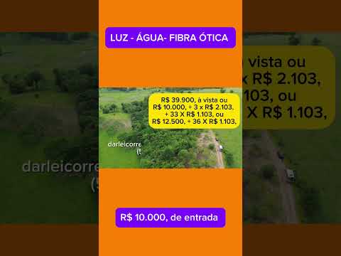 [1078] CHACRINHA  LUZ, POSTE, POÇO ARTESIANO, FIBRA ÓTICA R$ 10 MIL + R$ 1.103, MENSAIS  #chácara