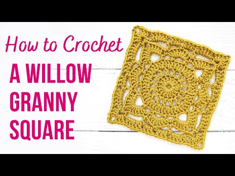 How to Crochet Willow Granny Square | Slow & Clear Tutorial in US Terms