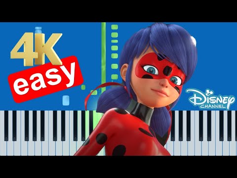 Miraculous Ladybug Theme Song - Disney EASY Piano Tutorial