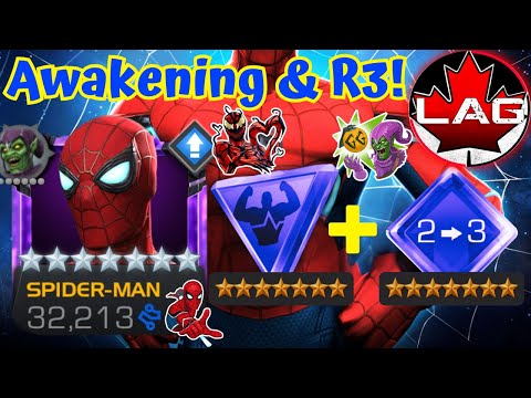 7-Star Tech Awakening Gem & 2-3 Rank Up Gem! The Goat Stark-Enhanced Spider-Man! Rank 3 #20! - MCOC