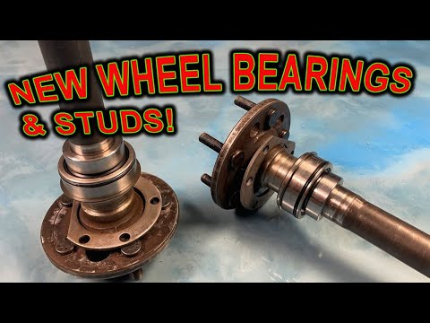 Installing NEW Axle Bearings & wheel studs!