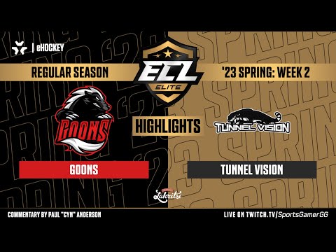 ECL Elite Spring '23 W2 HIGHLIGHTS | Goons vs. Tunnel Vision - NHL 23 EASHL 6s Gameplay