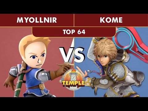 Temple: Hermès Edition TOP 64 - Myollnir (Mii Sword) Vs. Kome (Shulk) SSBU Ultimate Tournament