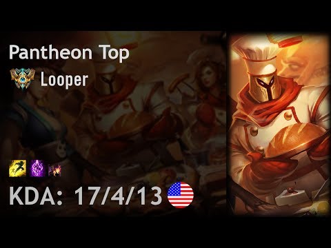 Pantheon Top vs Gnar - Looper - NA Challenger Patch 7.14