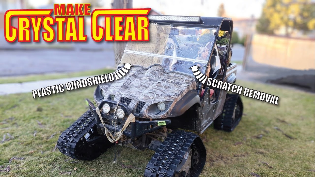 Scratch Removal Plastic Windshield      Polish UTV boat motorcycle snowmobile Polycarbonate