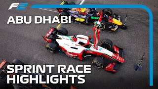 F2 Sprint Race Highlights | 2023 Abu Dhabi Grand Prix