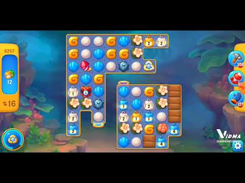 Fishdom. 8257 level no boosters and diamonds - 21 move