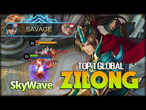 SAVAGE!! When Underrated Fighter Hyper Mode! SkyWave Top 1 Global Zilong - Mobile Legends