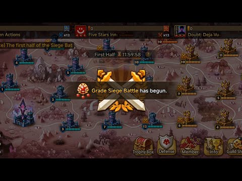 G3 Siege EU with runes - Hidden Actions vs Five Stars Inn vs Doubt: Deja Vu #summonerswar