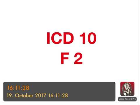 PSYCHOTHERAPIE AUSBILDUNG - ICD 10 F 2