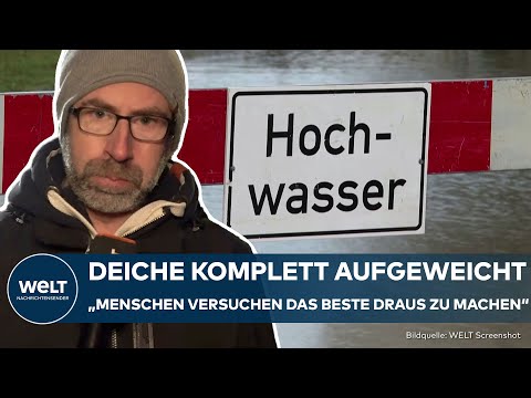 HOCHWASSER: Deiche drohen zu brechen! Kanzler Scholz besucht weitere Flutregion | WELT Thema