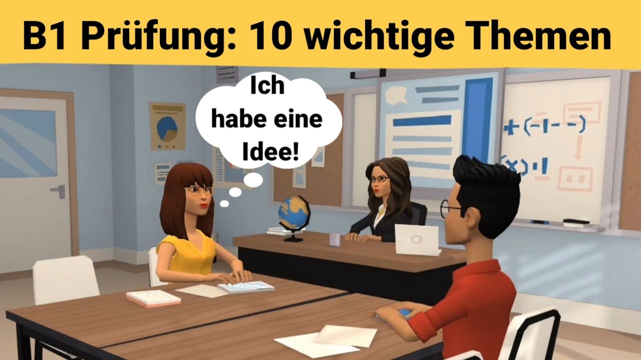 Oral exam German B1 | Planning something together/dialogue | 10 important topics | speak part 3